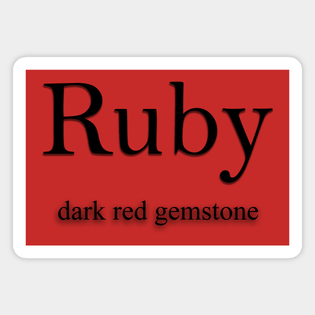 Ruby Name meaning Magnet by Demonic cute cat